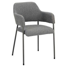 Krzesło Goteborg, eleganckie, ciemnoszare, metal