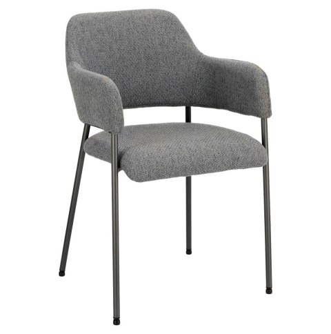 Krzesło Goteborg, eleganckie, ciemnoszare, metal, do jadalni, do kuchni
