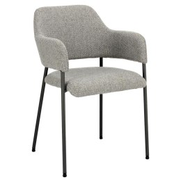 Krzesło Goteborg, eleganckie, jasnoszare, metal, do jadalni, do kuchni
