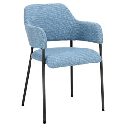 Krzesło Goteborg, eleganckie, niebieskie, metal, do jadalni, do kuchni