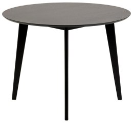 Stół Rox okrągły, czarny, metal, dąb, industrialny