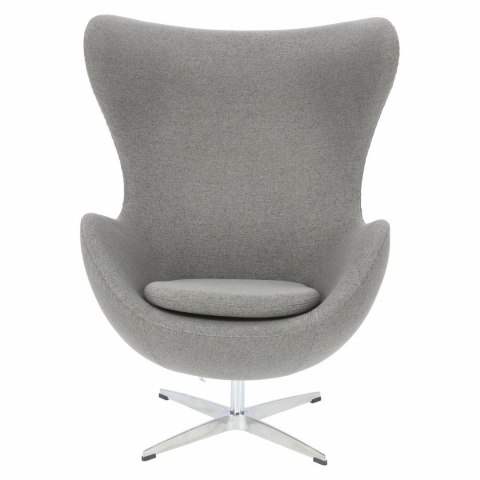DESIGNERSKI FOTEL EGG, SZARY, OBROTOWY, EASY CLEAN DESIGNERSKI FOTEL EGG, SZARY, OBROTOWY, EASY CLEAN
