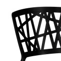 Krzesło Loft czarne, do kuchni, ażurowe, solidne