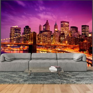 Fototapeta - Manhattan i Most nocą