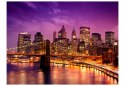 Fototapeta - Manhattan i Most nocą