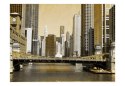 Fototapeta - Most w Chicago, Vintage
