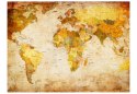 Fototapeta - Stara Mapa Świata sepia