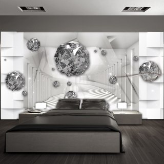 Fototapeta Samoprzylepna - 490x280 Diamenty 3D Biała