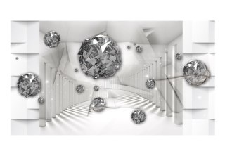 Fototapeta Samoprzylepna - 490x280 Diamenty 3D Biała