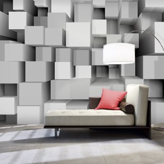 FOTOTAPETA SAMOPRZYLEPNA 588x280 Szare kostki 3D