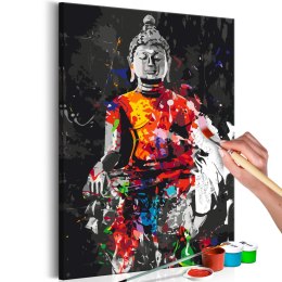 Obraz do samodzielnego malowania - Budda w kolorach