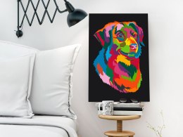Obraz do samodzielnego malowania - Kolorowy pies