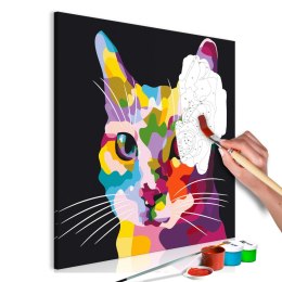 Obraz do samodzielnego malowania - Kot w plamki
