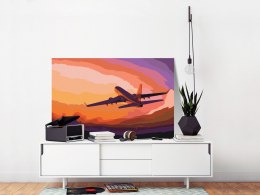 Obraz do samodzielnego malowania - Samolot w przestworzach