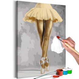 Obraz do samodzielnego malowania - Żółta baletnica