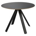 OKRĄGŁY CZARNY STÓŁ, 100 CM, NOWOCZESNY, DO SALONU