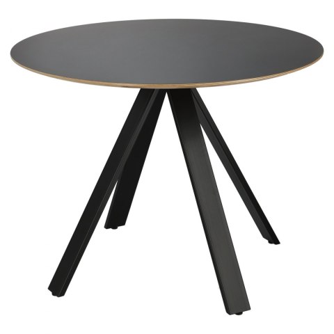 OKRĄGŁY CZARNY STÓŁ, 100 CM, NOWOCZESNY, DO SALONU