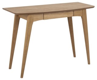 KLASYCZNE DĘBOWE BIURKO, ELEGANCKIE, Z SUZFLADĄ, 105 CM, DO GABINETU