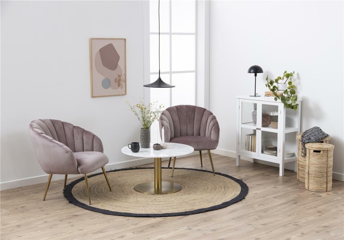 Fotel Daniella Dusty Rose złote nogi Fotel Daniella Dusty Rose złote nogi