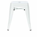 Metalowy Taboret ArtPro biały INDUSTRIALNY
