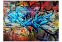 Fototapeta - Niebieski napis Graffiti