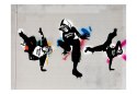 Fototapeta - Małpa, taniec Street Art