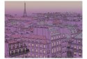 Fototapeta - Fioletowy Paryż Retro