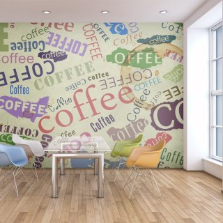 Fototapeta - Coffee, kolorowe napisy