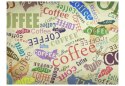 Fototapeta - Coffee, kolorowe napisy