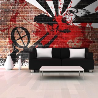Fototapeta - Upolowany ptak, graffiti