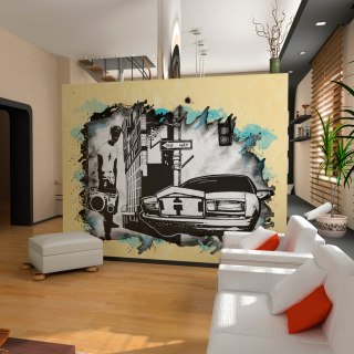 Fototapeta - Graffiti, stare auto