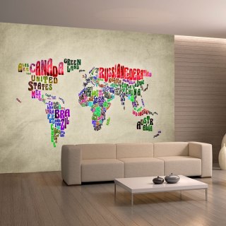 Fototapeta - Kolorowe Napisy, Mapa