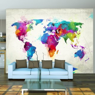 Fototapeta - Malowana Kolorowa Mapa