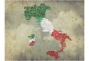Fototapeta - Mapa Włoch, Napisy