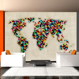 Fototapeta - Kolorowa Mapa Świata