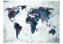 Fototapeta - Betonowa Mapa Świata