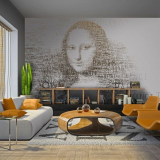 Fototapeta - Mona Lisa z napisów