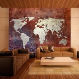 Fototapeta - Żelazna Mapa Świata