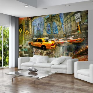 Fototapeta - Graffiti Nowy Jork, Taxi