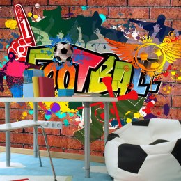 Fototapeta - Graffiti Football, cegła
