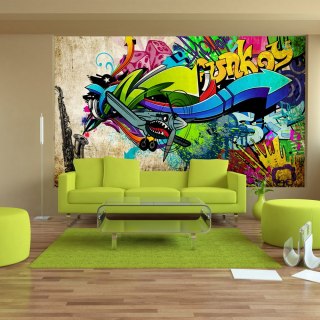 Fototapeta - Saksofon i graffiti