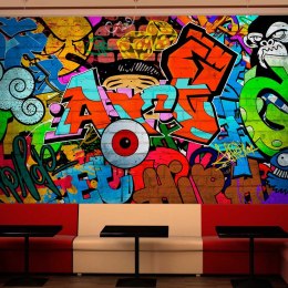 Fototapeta - Graffiti, oko, kolorowe