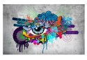 Fototapeta - Graffiti Eye, beton, oko