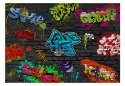 Fototapeta - Ciemny mur, Graffiti