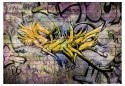 Fototapeta - Żółty napis, graffiti