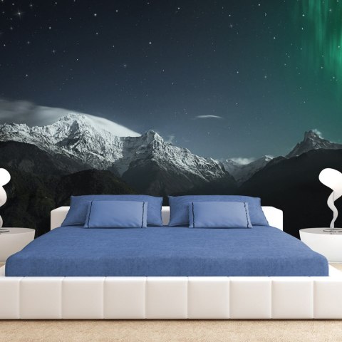 Fototapeta - Zorza polarna nad górami Fototapeta - Zorza polarna nad górami