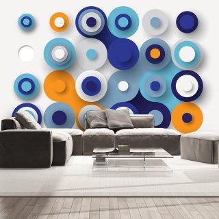 Fototapeta - Niebieska, Geometryczna