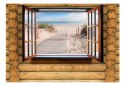 Fototapeta - Plaża za oknem, morze