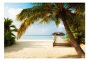 Fototapeta - Rajska plaża i palmy