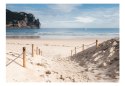 Fototapeta - Ścieżka na plaży, skały
